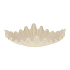 Centro de mesa decorativo em resina Shell na cor marfim, 32cm, vista frontal