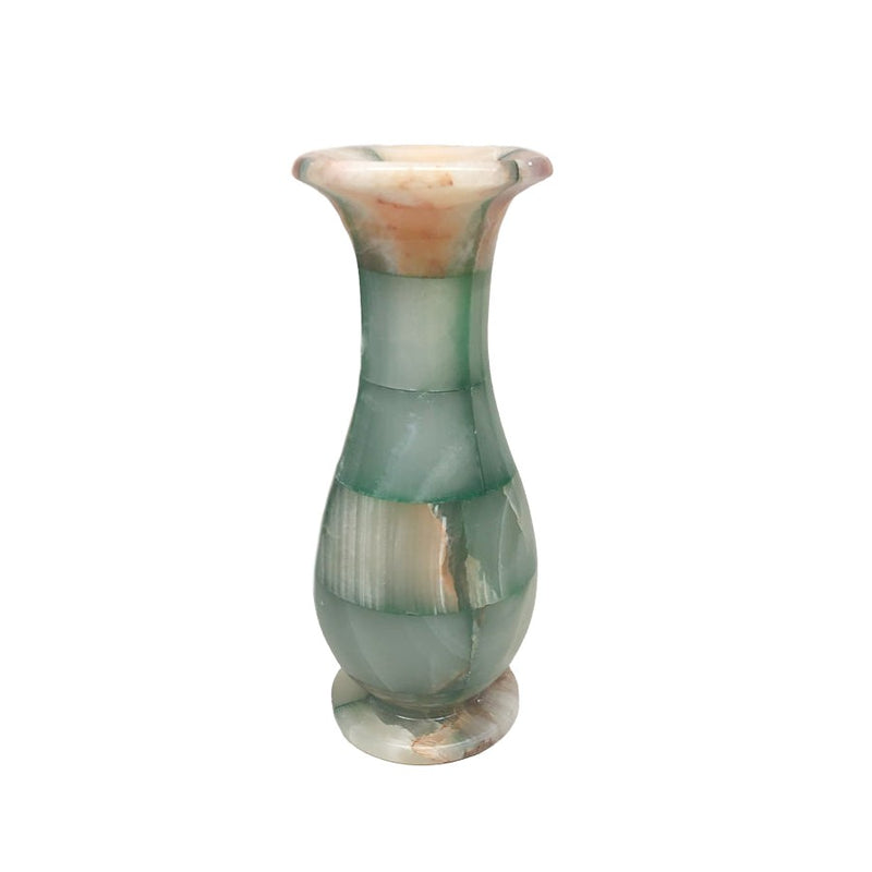 Vaso Onix Abaulado Quadriculado Verde 25cm – vista frontal | Lolahome