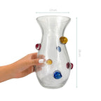 VASO EM VIDRO CONFETTI G 26CM