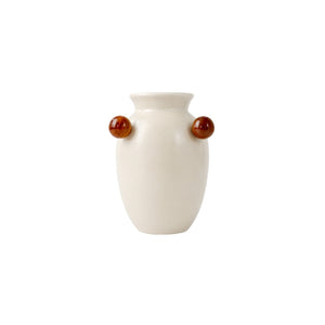 VASO CERÂMICA ARTESANAL NATURAL ÁGATAS 19CM
