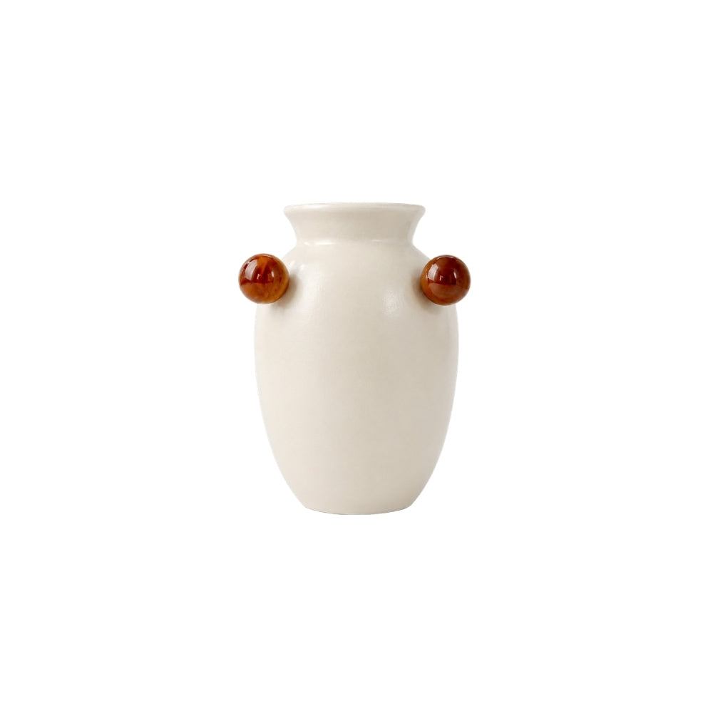VASO CERÂMICA ARTESANAL NATURAL ÁGATAS 19CM