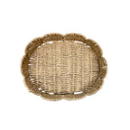 BANDEJA PALHA NATURAL SCALLOP  M 27X34CM