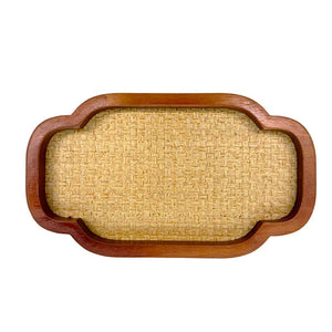 BANDEJA MDF NOGUEIRA MOLDURA G 40x28CM