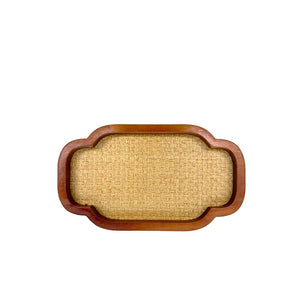 BANDEJA MDF NOGUEIRA MOLDURA P 28X16CM