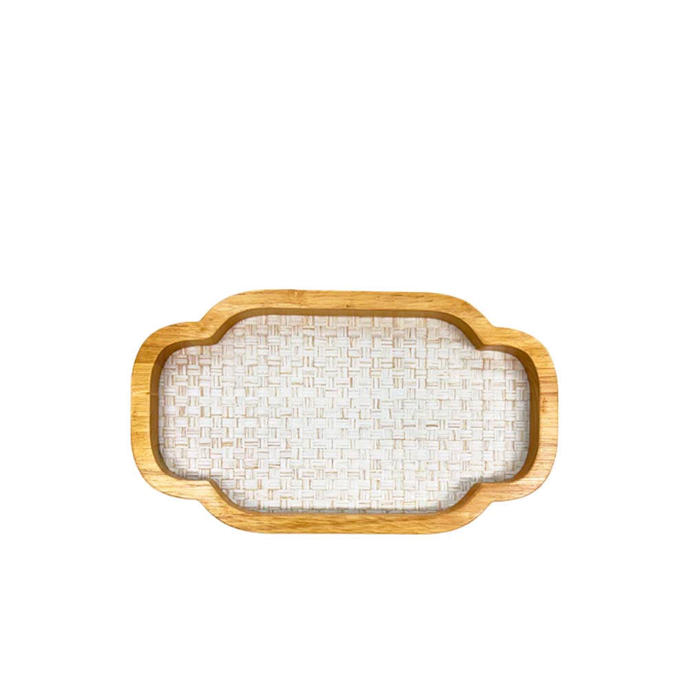 BANDEJA MDF CARVALHO MOLDURA P 28X16CM