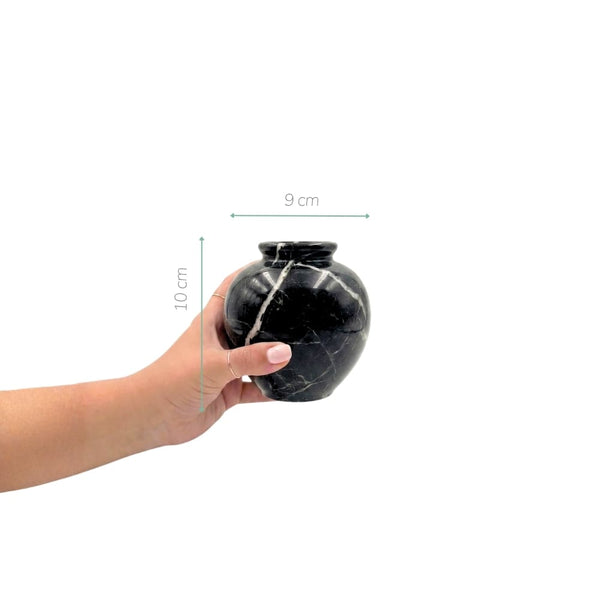 Vaso de ônix preto 10cm