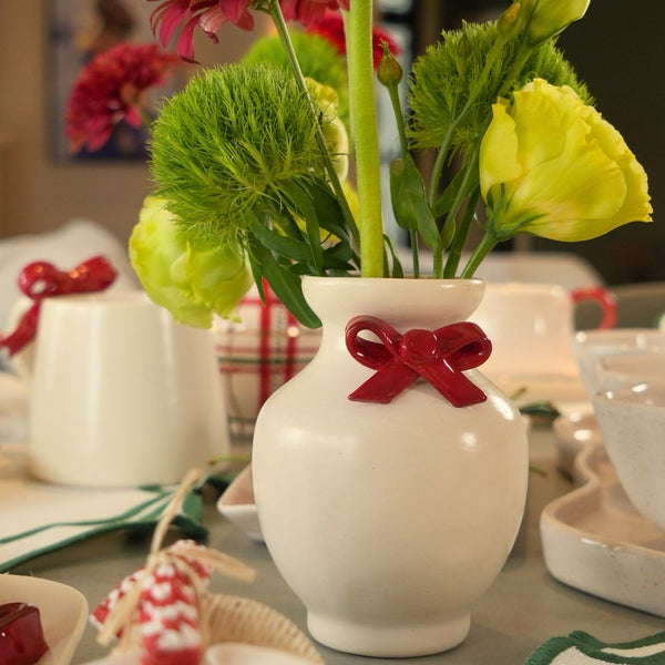 MINI VASO CERÂMICA ARTESANAL LAÇO 11CM