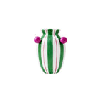 VASO CERÂMICA ARTESANAL VERDE ÁGATAS 19CM
