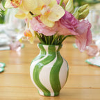 MINI VASO CERÂMICA ARTESANAL FLOWERSCAPE VERDE 11CM