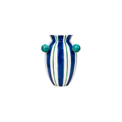 VASO CERÂMICA ARTESANAL AZUL ÁGATAS 19CM