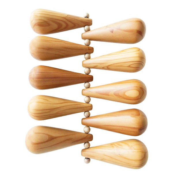 ESCULTURA GOTAS MADEIRA 65X21CM