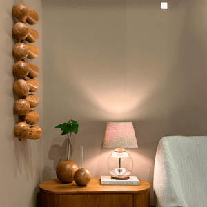 ESCULTURA GOTAS MADEIRA 65X21CM