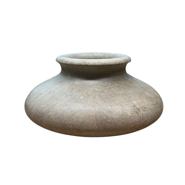 VASO BAIXO ESCULTURAL PEDRA E SABÃO 11CM