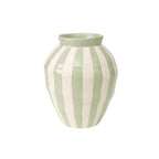 vaso cerâmica listras verde e marifm