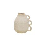 Vaso de cerâmica marfim Aura 20cm — peça artesanal importada para decoração de interiores