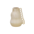 Vaso de cerâmica marfim Zenith 23cm — peça artesanal importada para decoração de interiores
