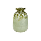 Vaso em vidro pintado verde G 30 cm