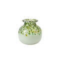 Vaso em vidro pintado verde M 23 cm