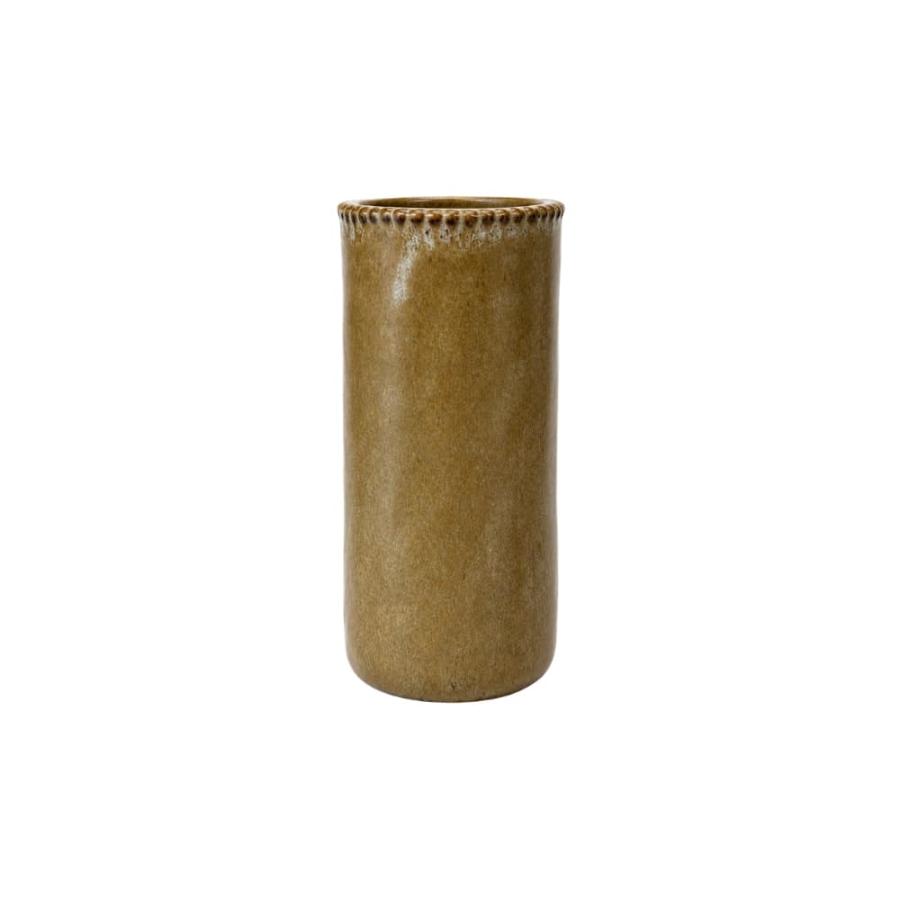 Vaso em cerâmica cacau 22 cm cinza