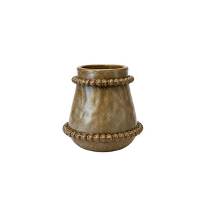 Vaso em cerâmica cacau P 20 cm marrom