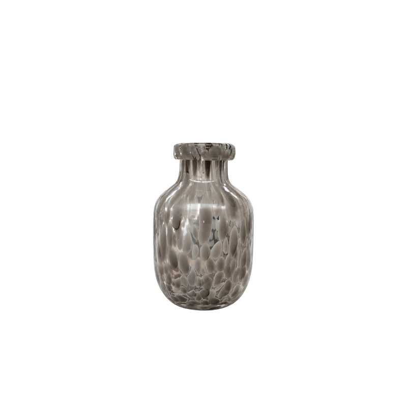 VASO DE VIDRO DEMI MARROM 17CM