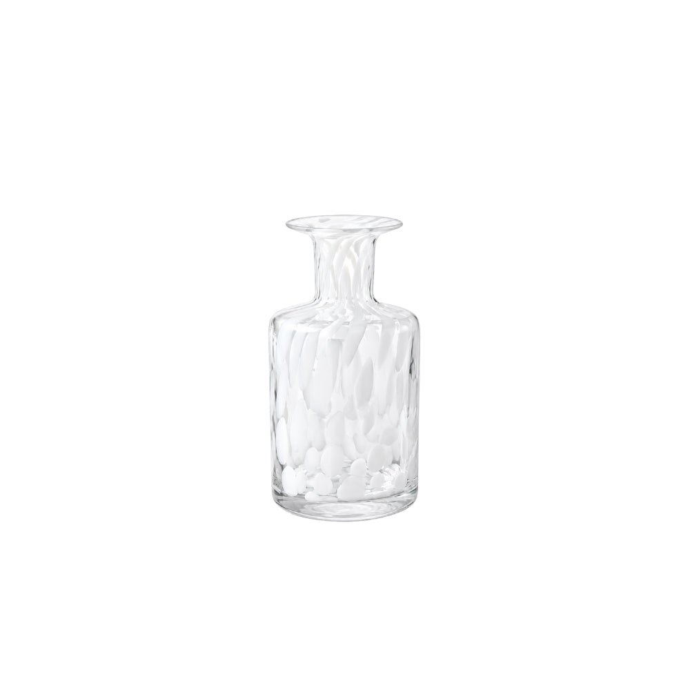 VASO DE VIDRO DEMI BRANCO 17CM
