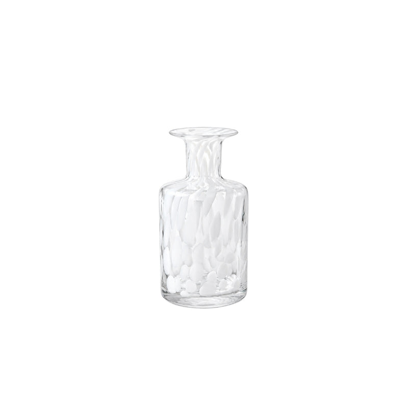 VASO DE VIDRO DEMI BRANCO 17CM