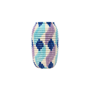 VASO EM CERÂMICA IKAT AZUL E ROXO 27CM