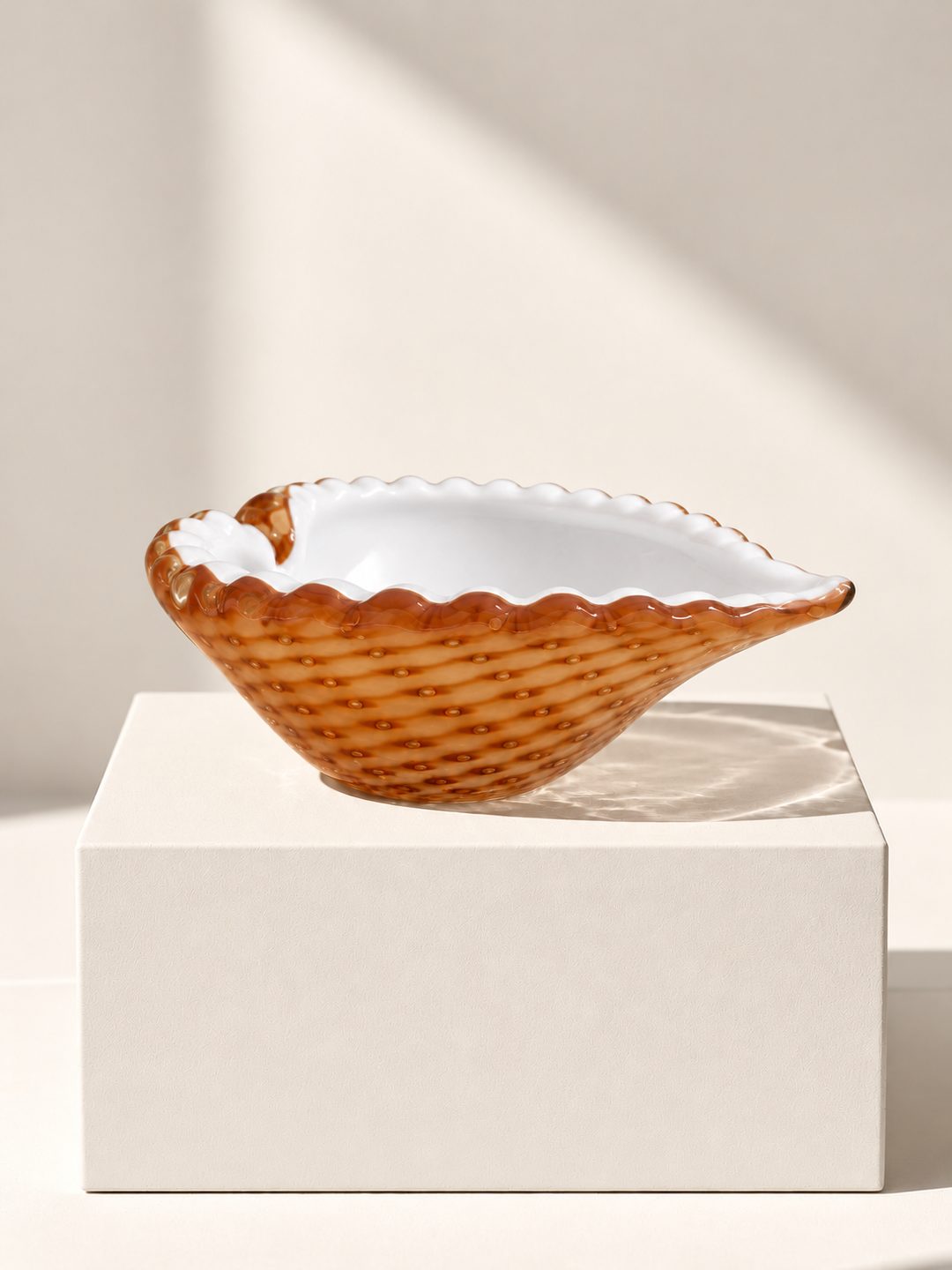 Bowl murano Cuore Fragola terracota soprado à mão - Coleção Soffio Lolahome