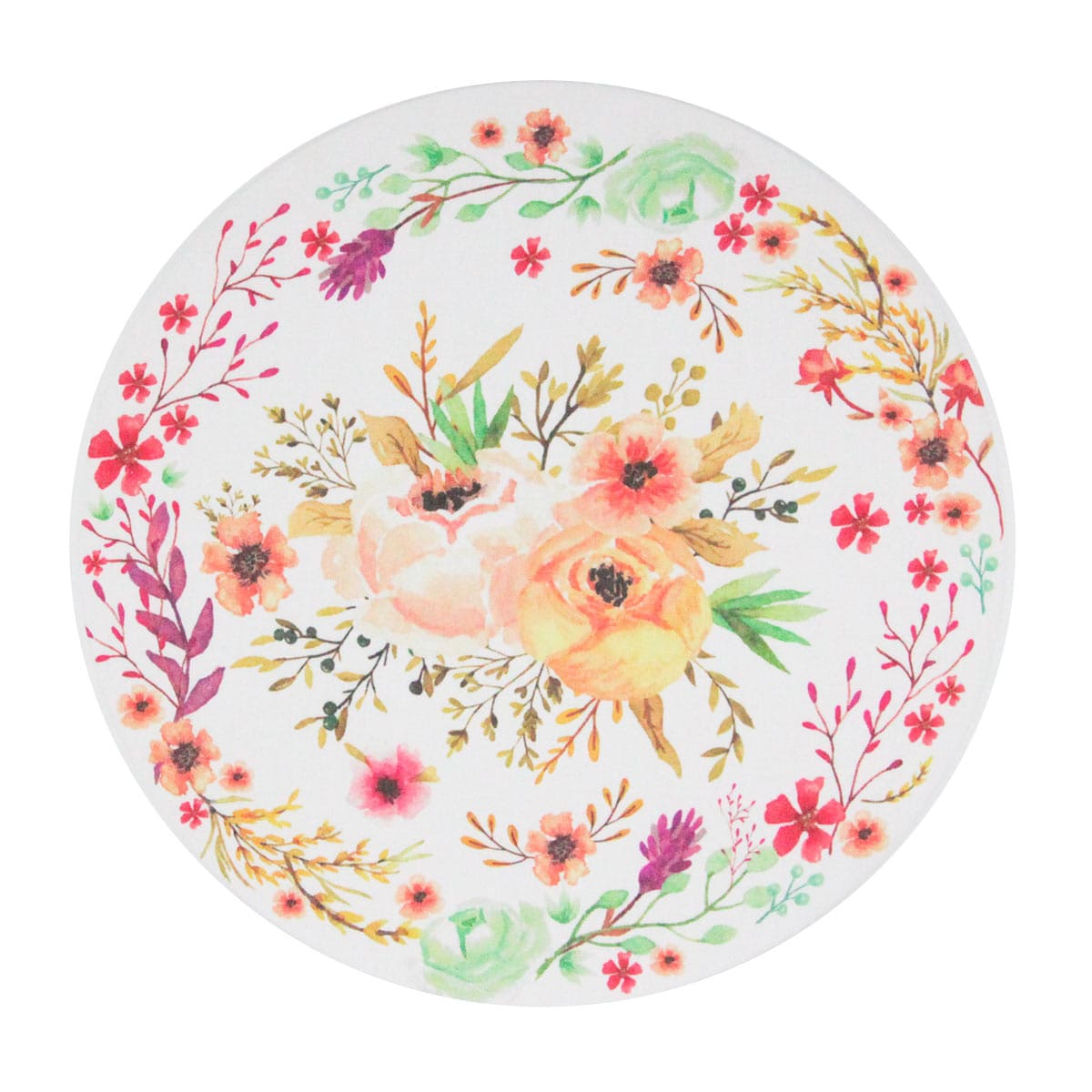 Capa de sousplat estampada flores do campo 36cm com elástico - Lolahome