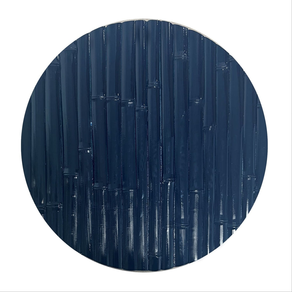 Sousplat de bambu natural azul 35cm - Lolahome