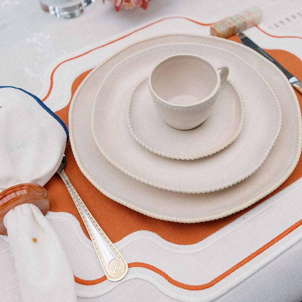 PRATO RASO DE CERÂMICA ESSÊNCIA