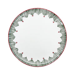 PRATO RASO CERÂMICA PINTADO À MÃO WISHES NATAL