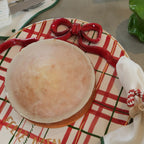 PRATO BOLO/PANETONE PINTADO À MÃO COM OURO