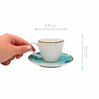 XÍCARA DE CAFÉ PORCELANA GOLD DÉCO 80ML