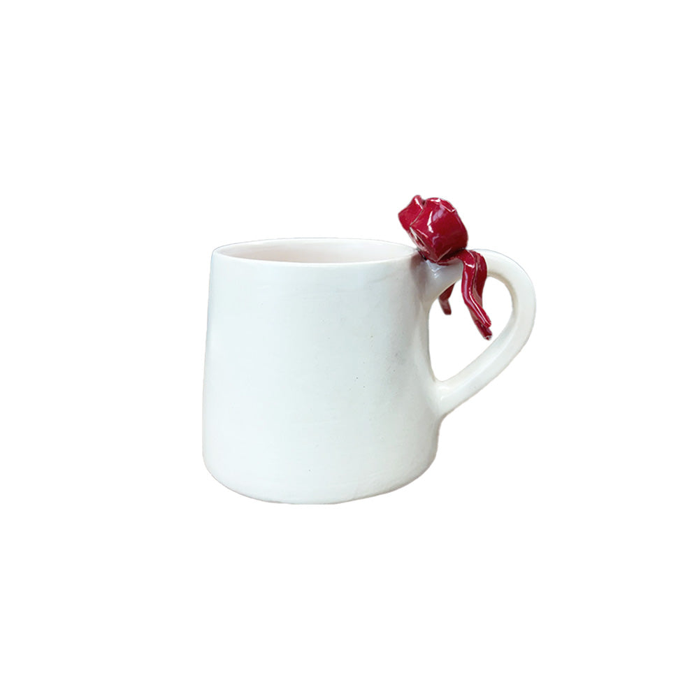 CANECA DE CERÂMICA ARTESANAL LAÇO 420ML