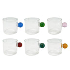 Set 6 xícaras de vidro esfera colors – vista do conjunto – Lolahome