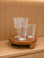 TAÇA ACRÍLICO WAVES TRANSPARENTE