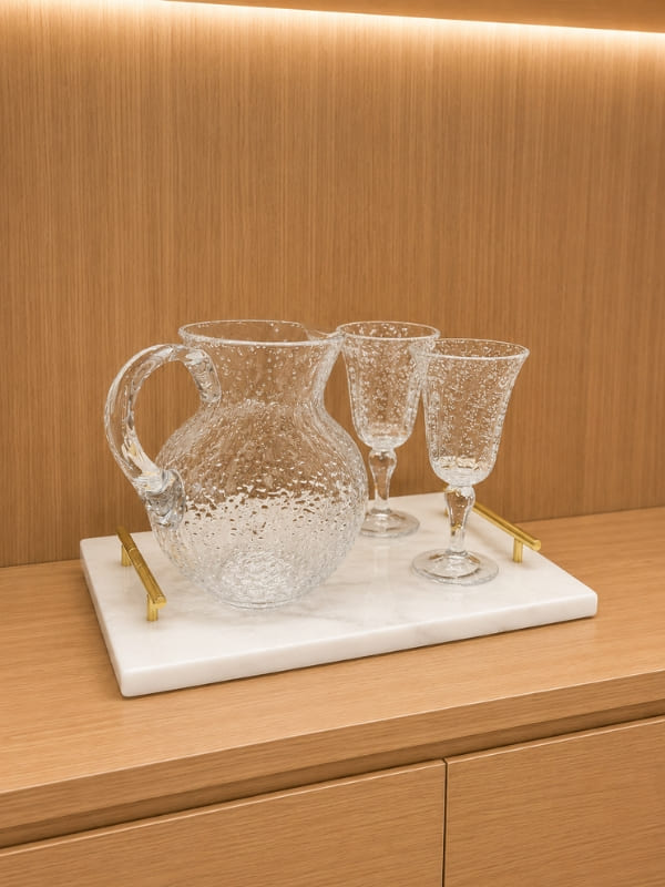 TAÇA ACRÍLICO BUBBLES TRANSPARENTE