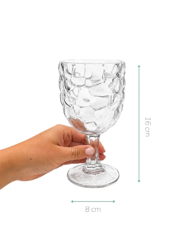 TAÇAS DE VIDRO BORBULHA 300ML