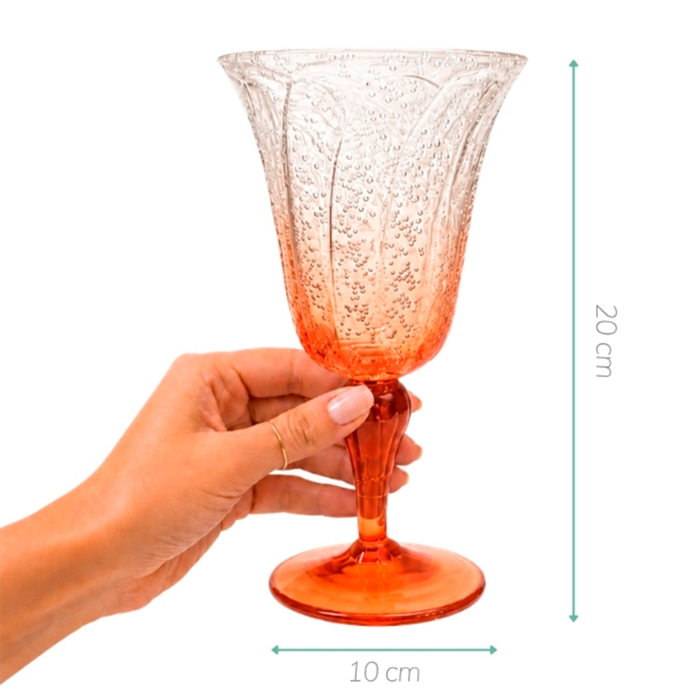 TAÇA DE ACRÍLICO DEGRADE LARANJA 310ML