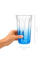 COPO LONGO DE ACRÍLICO DEGRADE AZUL 590ML