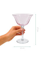 TAÇA DE VIDRO SAINT REMY ROSA E CINZA 180ML
