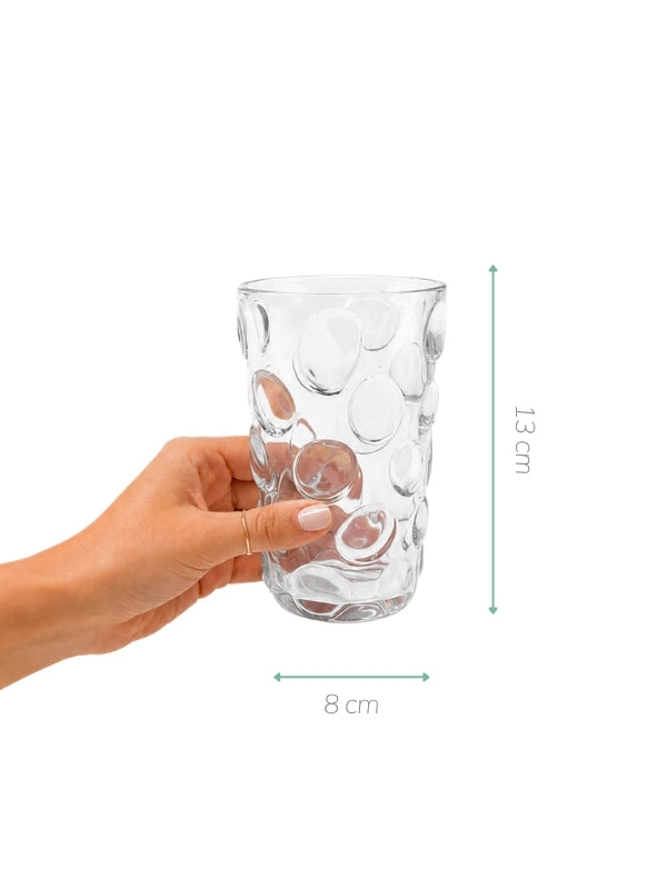 COPO DE VIDRO RIO TRANSPARENTE ALTO 350ML