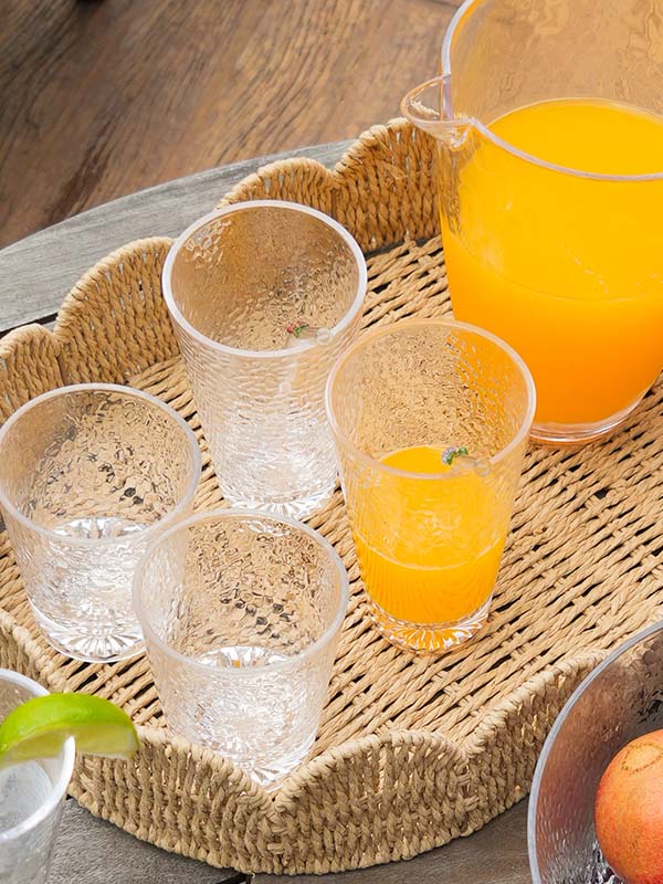 COPO BAIXO DE ACRÍLICO PRISMA TRANSPARENTE 350ML
