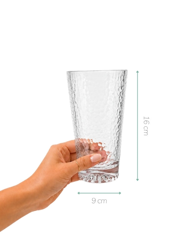 COPO ALTO DE ACRÍLICO PRISMA TRANSPARENTE 500ML
