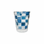 COPO BAIXO DE ACRÍLICO CHECK AZUL 470ML