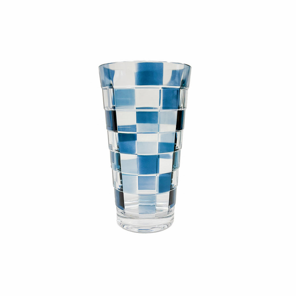 COPO ALTO DE ACRÍLICO CHECK AZUL 600ML