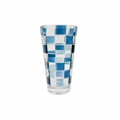 COPO ALTO DE ACRÍLICO CHECK AZUL 600ML