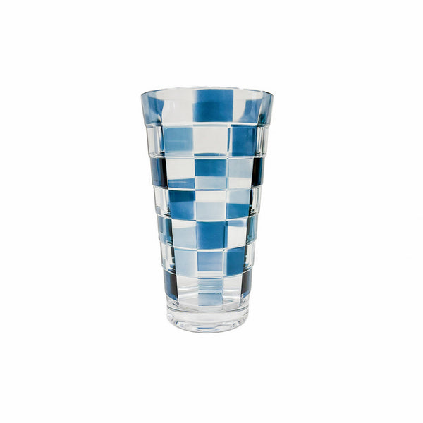COPO ALTO DE ACRÍLICO CHECK AZUL 600ML